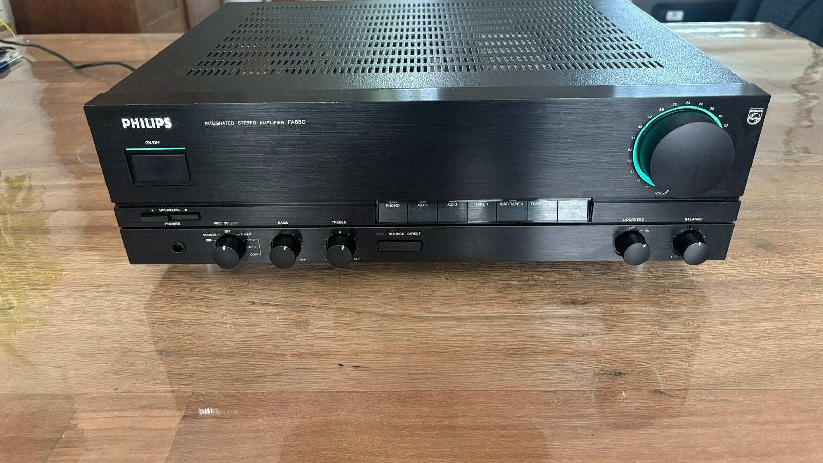 Philips FA880 versterker, met werkende verlichting, Overige merken, Gebruikt, Ophalen of Verzenden, 60 tot 120 watt