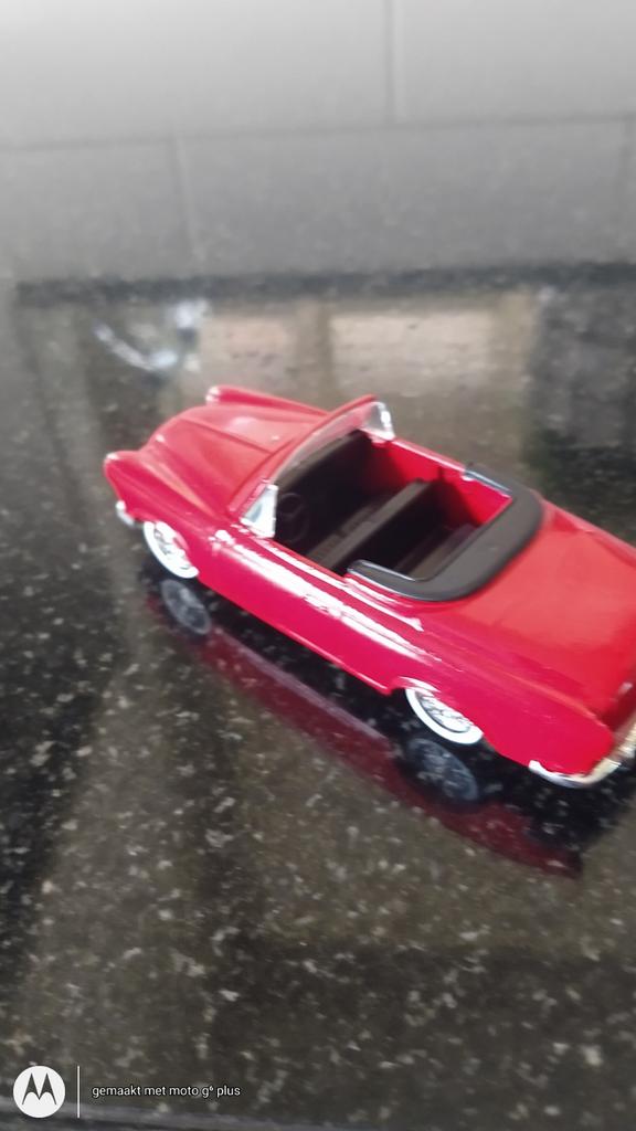 Peugeot 403 cabrio rood 1/43, Verzenden, Nieuw, Auto