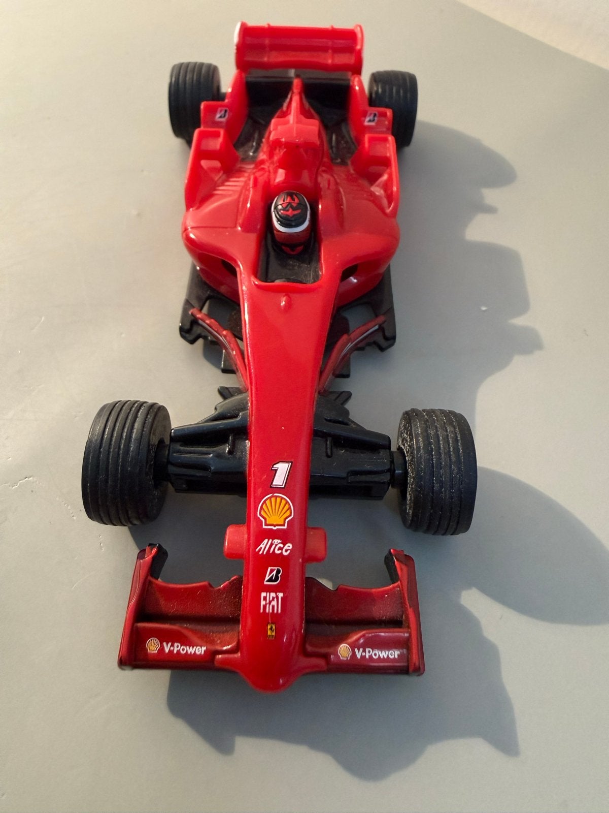 Ferrari F2008 Shell V-Power Schaalmodel 1:38 Hot Wheels, Ophalen of Verzenden, Gebruikt, Auto