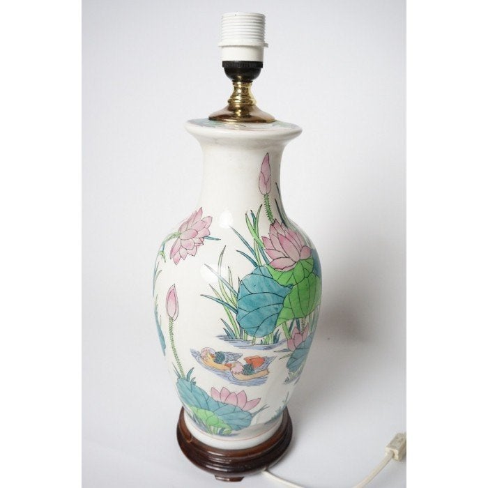 # Antieke vaas lamp porselein met chinees / japanse, Ophalen of Verzenden