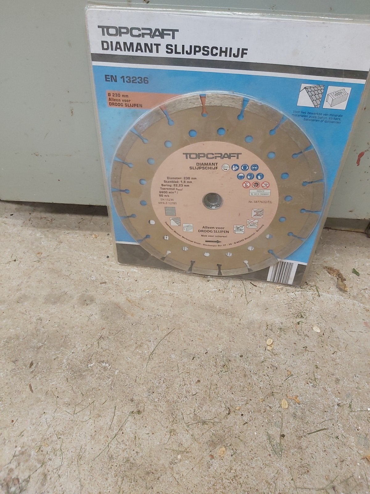 Topcraft Diamant Slijpschijf Ø 230 mm, Doe-het-zelf en Verbouw, Ophalen, Nieuw, Overige typen