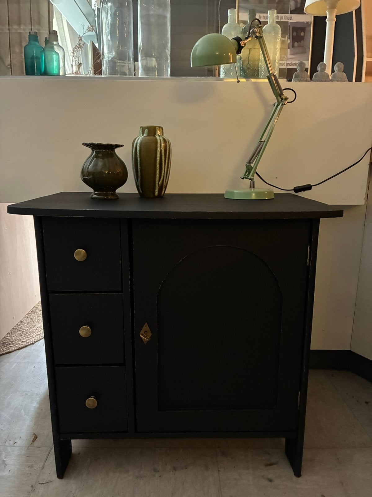 Brocante kastje Gent ( ook leuk als ‘koffiehoekje’), Minder dan 75 cm, 105 cm of meer, Ophalen of Verzenden, Zo goed als nieuw