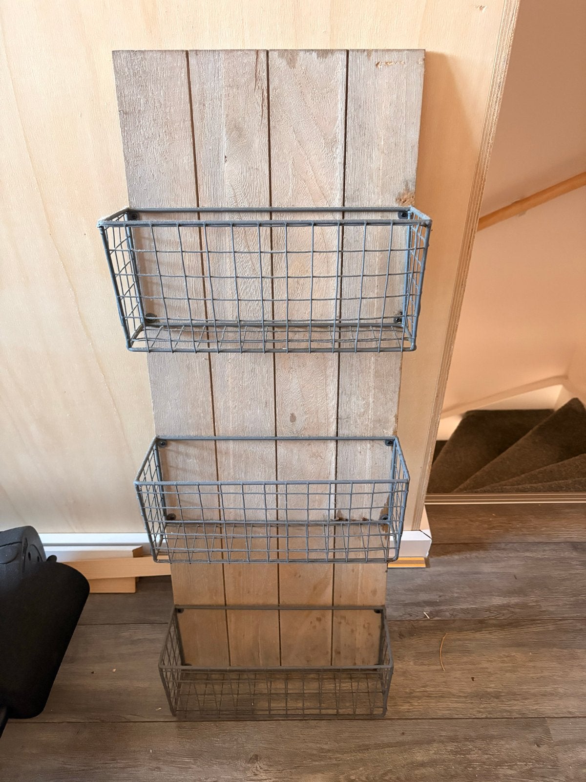 Wandrek met 3 mandjes - 87x32cm, Ophalen, Gebruikt