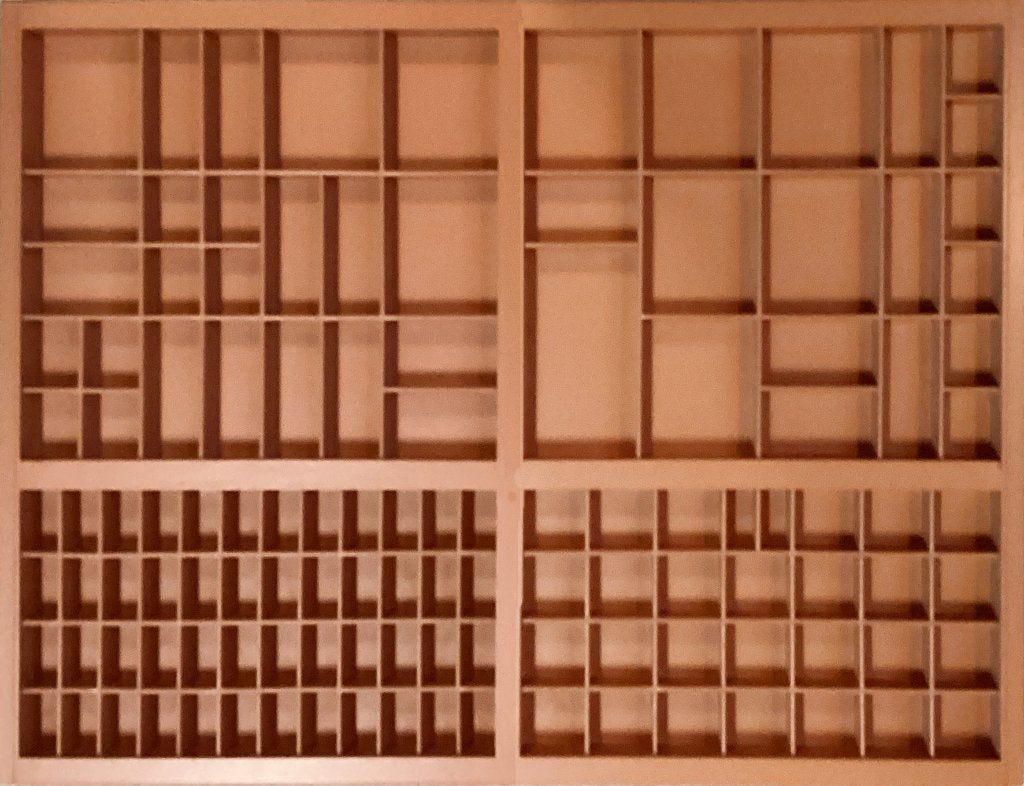 Letterbak, Huis en Inrichting, Woonaccessoires | Wanddecoraties, Ophalen, Gebruikt, 63 cm, Hout