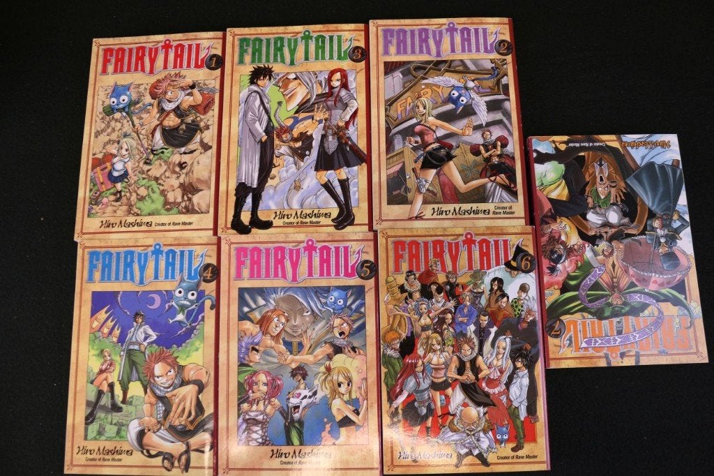 7x Fairy Tail: Hiro Mashima (真島 ヒロ) (2008-2009), Ophalen of Verzenden, Japan (Manga), Meerdere comics, Hiro Mashima