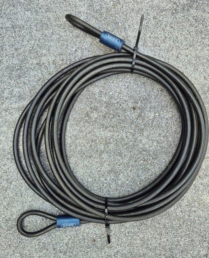Abus Kabelslot 10mmx10meter met lus., Ophalen, Zo goed als nieuw