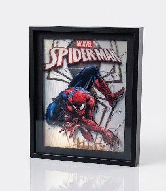 Partij Spiderman 3-D afbeelding in lijst, NHP International, Ophalen of Verzenden, Info@nhp-international.com, Meerkleurig