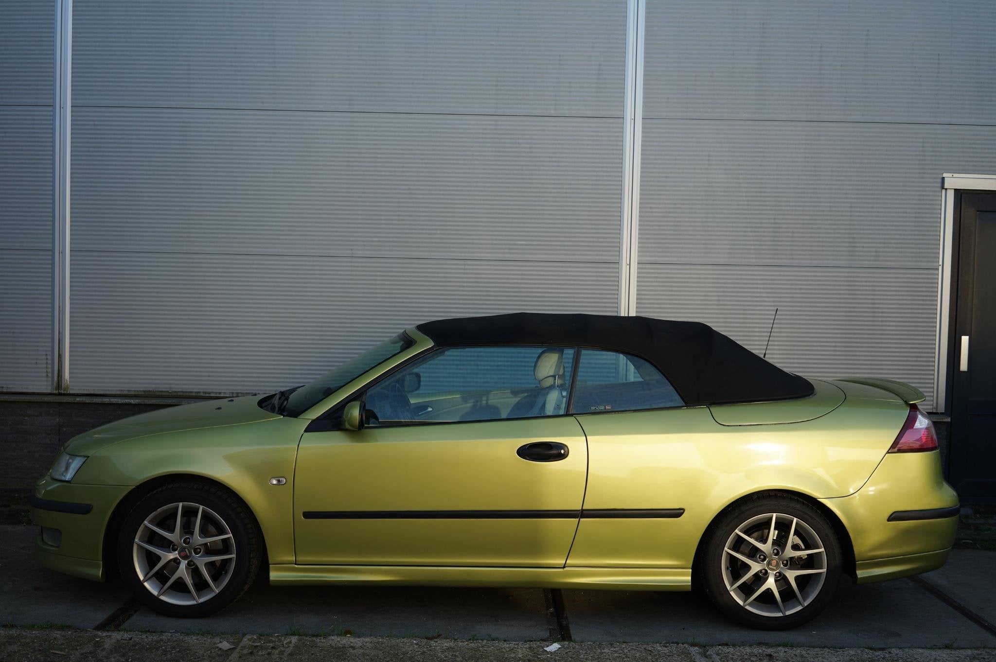 Saab 9-3 2.0T Aero 183dkm-Lime yellow, Auto's, 1998 cc, Gebruikt, 4 cilinders, Cabriolet