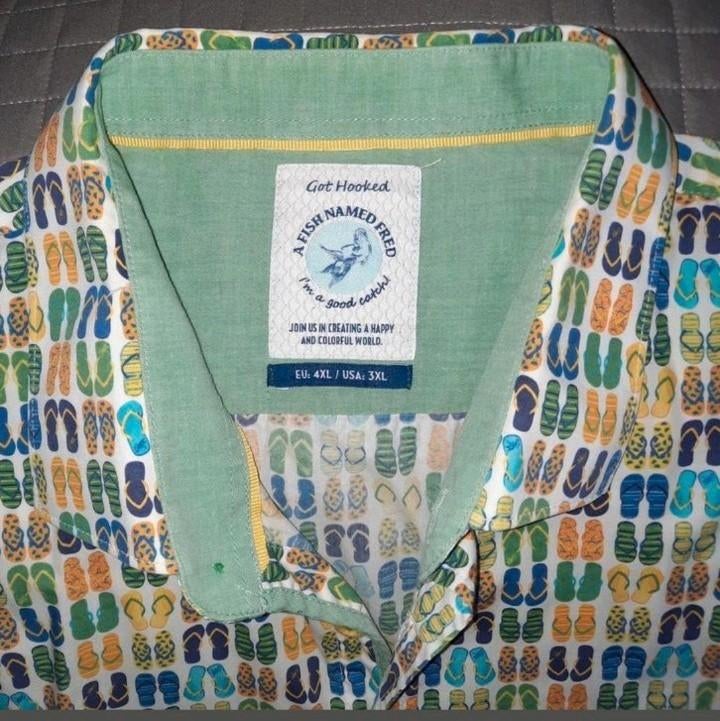 A FISH NAMED FRED 4Xl korte mouw, Kleding | Heren, Ophalen of Verzenden, Zo goed als nieuw, A fish named Fred, Overige halswijdtes