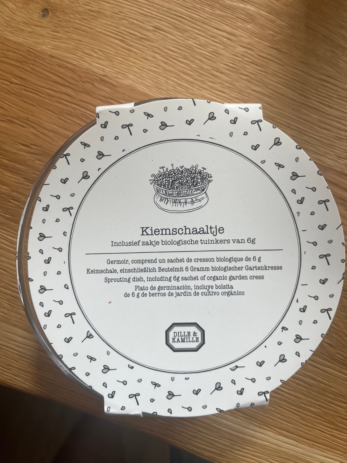 Dille & Kamille Kiemschaaltje met biologische tuinkers, Ophalen, Gehele jaar, Halfschaduw, Zaad