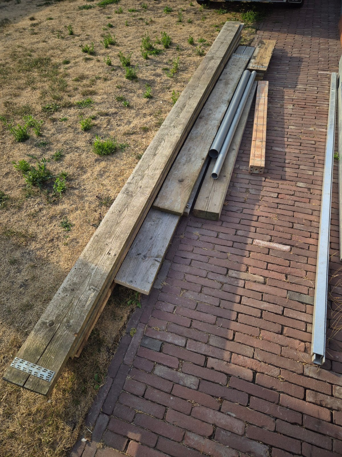 Steigerplanken - 6 stuks van ca. 4 meter en korter, Doe-het-zelf en Verbouw, Steigers, Ophalen of Verzenden