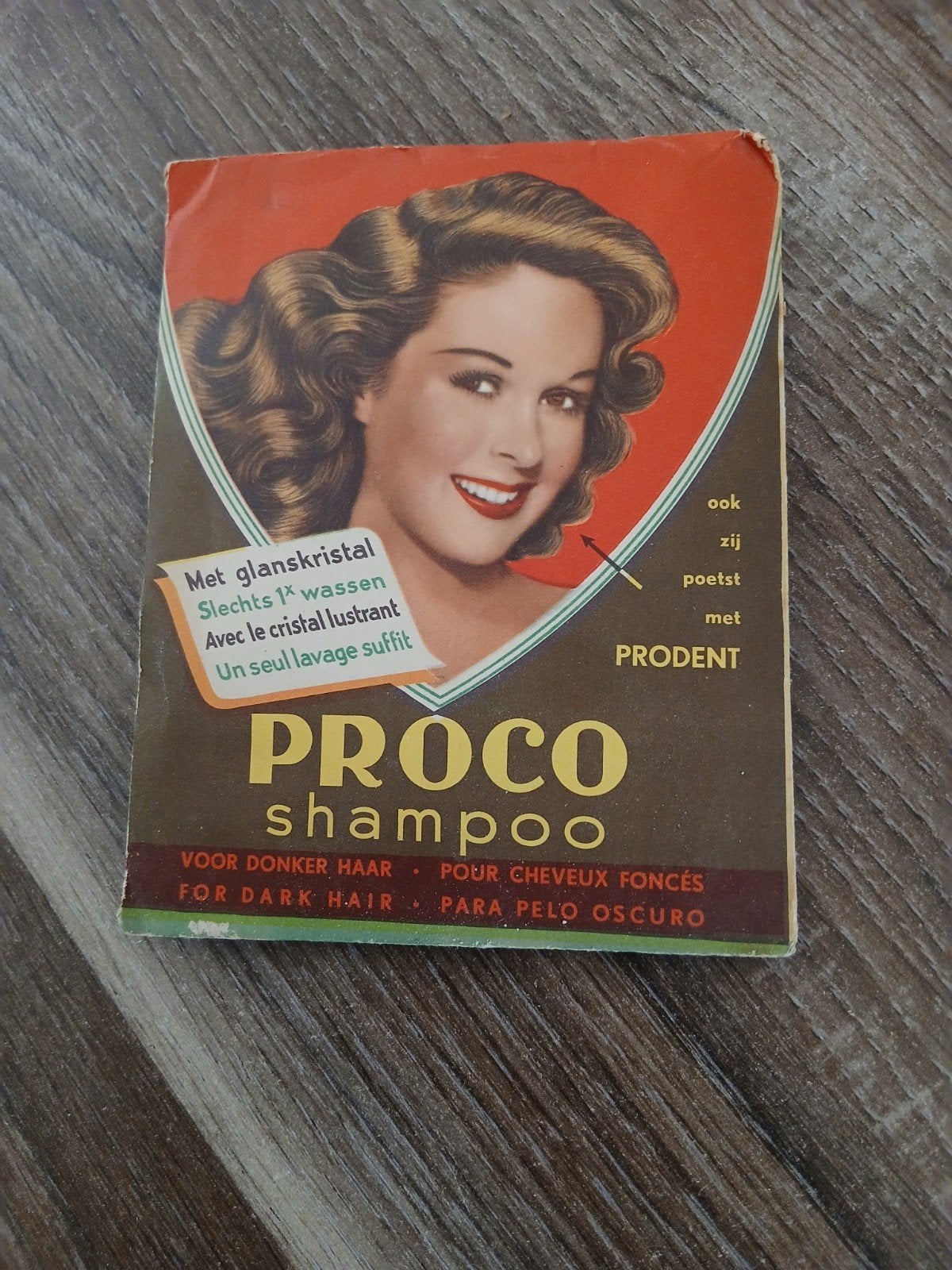 Vintage PROCO Shampoo Verpakking - Voor Donker Haar, Verzamelen, Ophalen of Verzenden