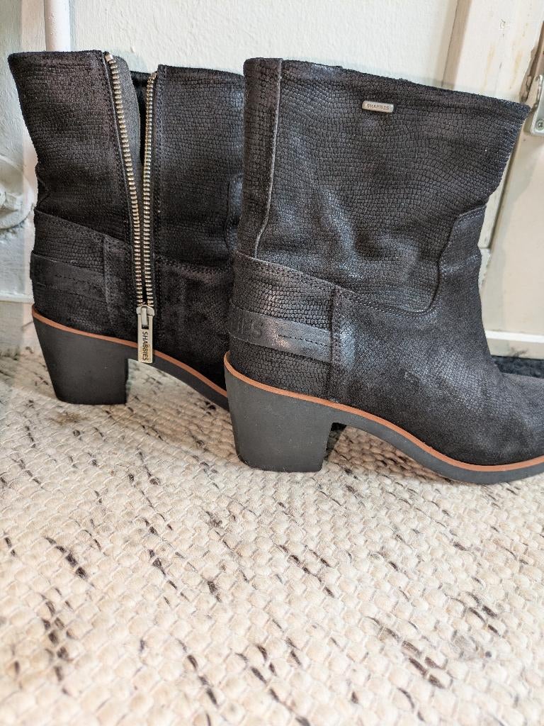 Shabbies maat 38,5, Shabbies Amsterdam, Zwart, Lage of Enkellaarzen, Ophalen of Verzenden