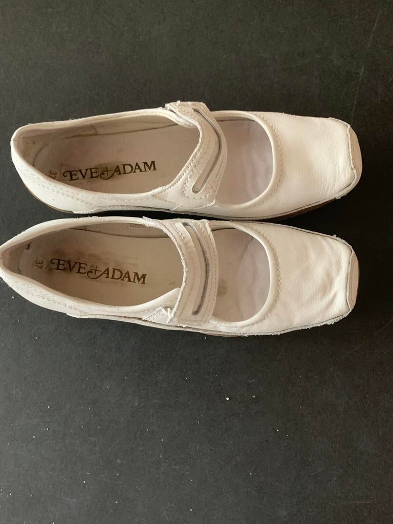 Leren Eve&Adams zomerschoen 37, Ophalen of Verzenden, Gedragen, Wit, Ballerina's