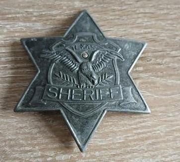 Metalen ster Texas sheriff speld ideal DBGM western cowboy, Ophalen of Verzenden, Zo goed als nieuw, Overige onderwerpen, Speldje of Pin