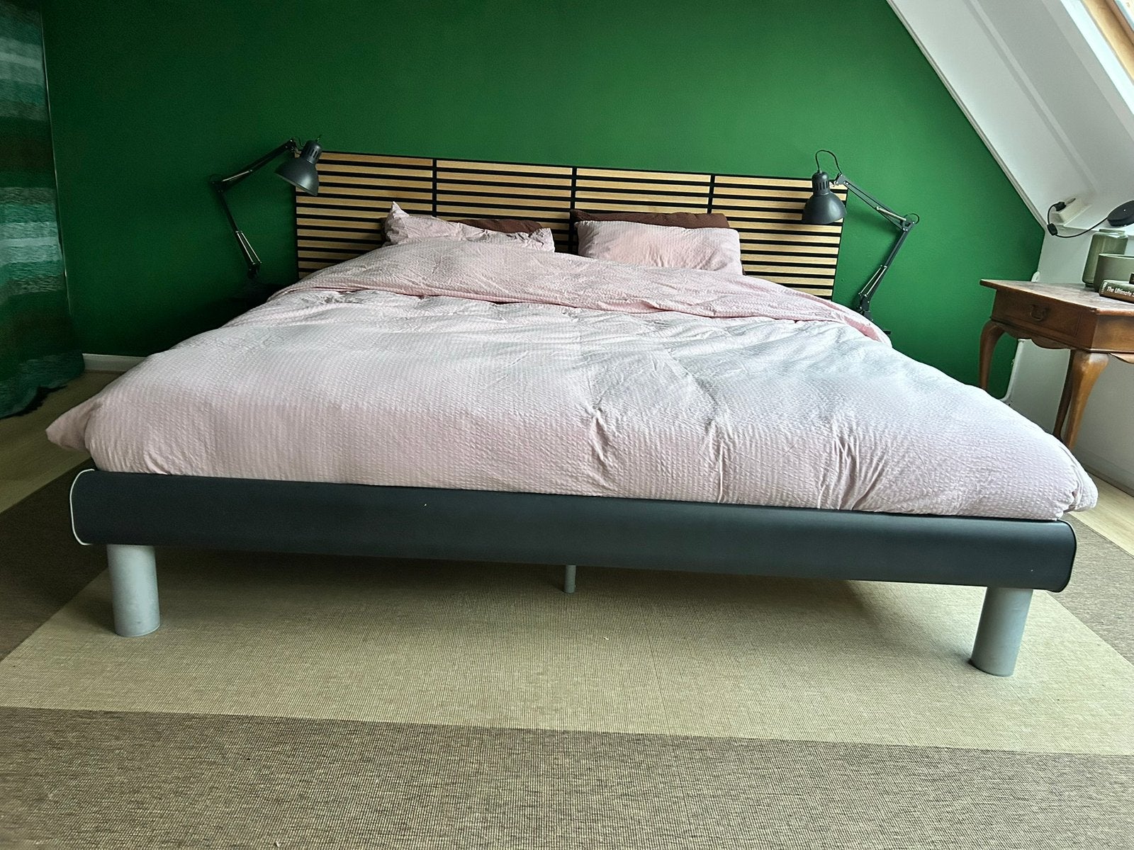 2-persoonsbed 180x200 cm zonder matras, Huis en Inrichting, Slaapkamer | Bedden, Ophalen, Gebruikt, Tweepersoons, 180 cm
