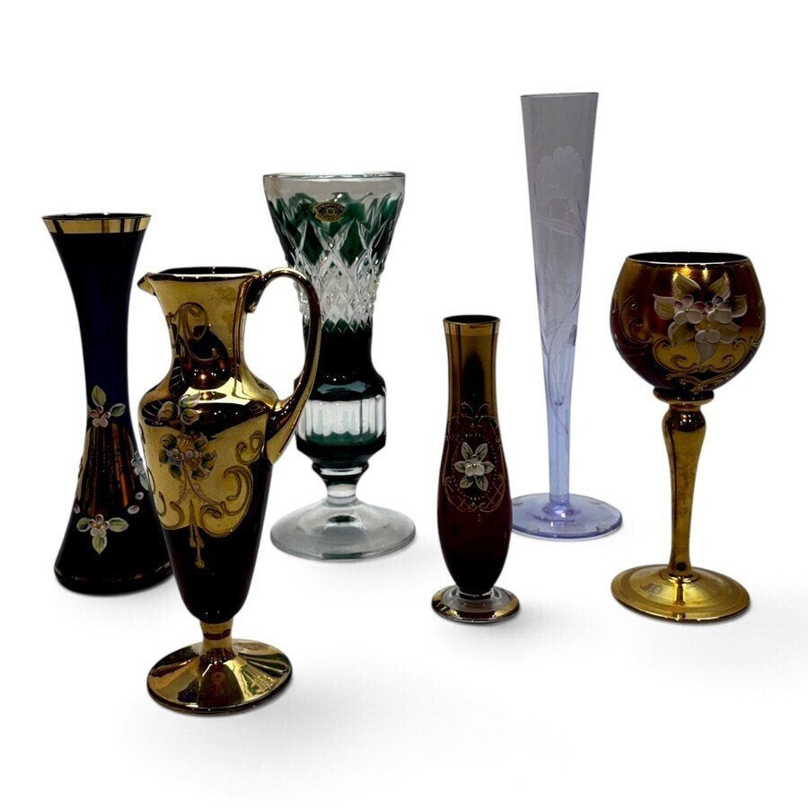 Lot glazen vaasjes (6x), Ophalen of Verzenden