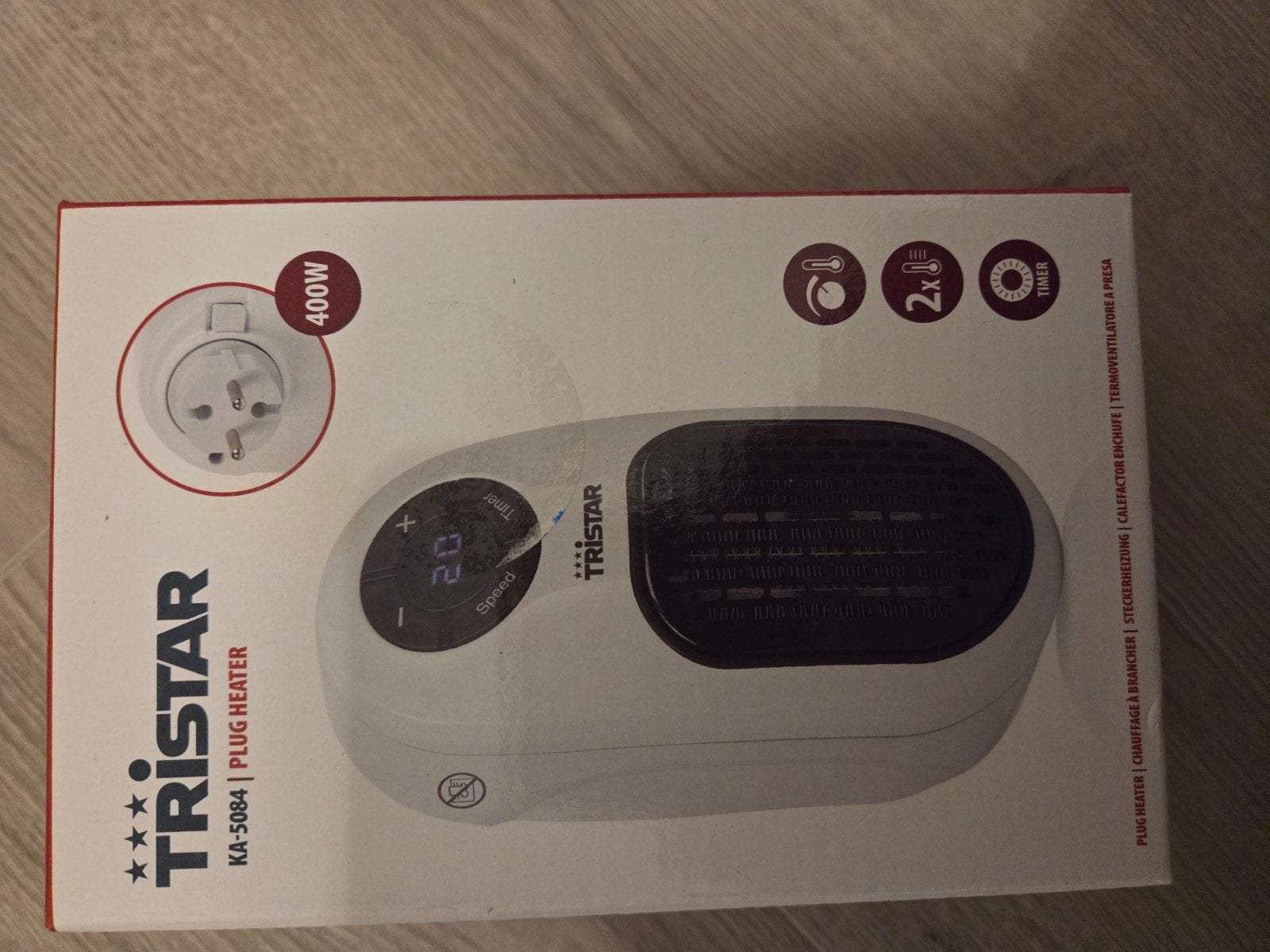 3x Nieuwe Tristar Plug Heater KA-5084 - 400W Stopcontactkach, Ophalen of Verzenden, Nieuw, 200 tot 500 watt, Kachel