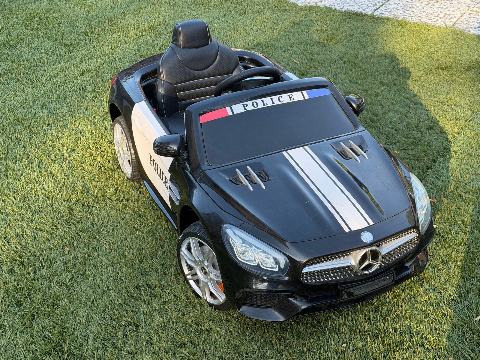 Mercedes SL500 AMG Politie Kinderauto 12V - Zwart, Ophalen, Zo goed als nieuw, Overige typen