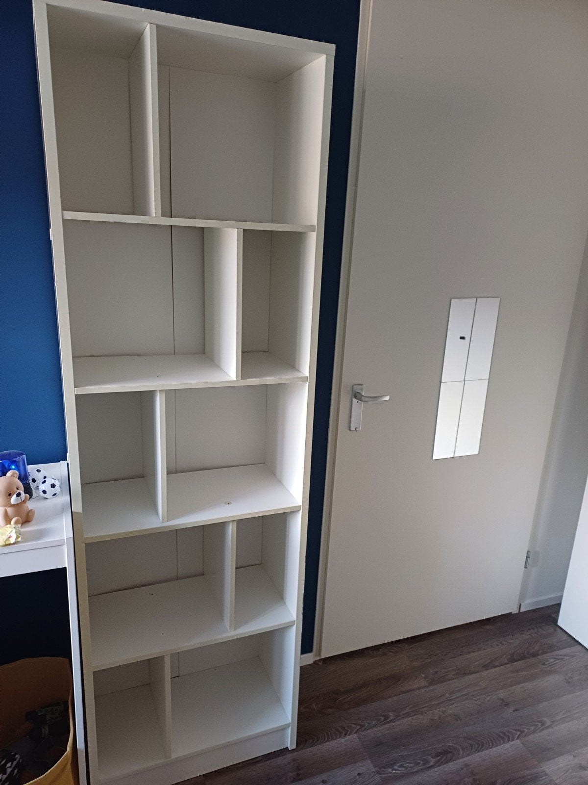 Witte Boekenkast met Diverse Vakken, Huis en Inrichting, Ophalen, Met plank(en), Gebruikt, 200 cm of meer