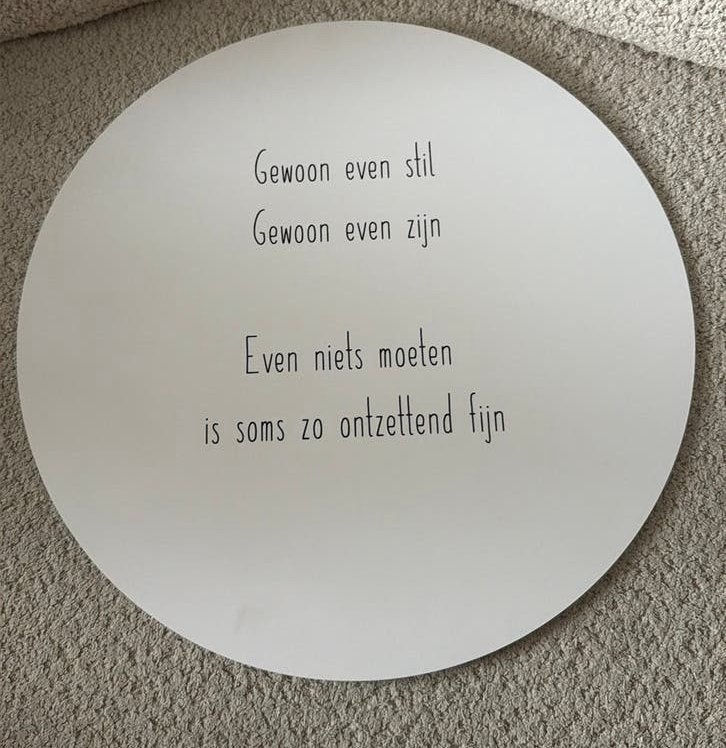 XL Wandbord met tekst - nieuw, Ophalen of Verzenden, Nieuw