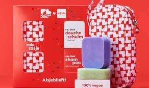 Reisset: Doucheschuim, Shampoo & Tasje, Ophalen of Verzenden, Nieuw, Bad & Douche