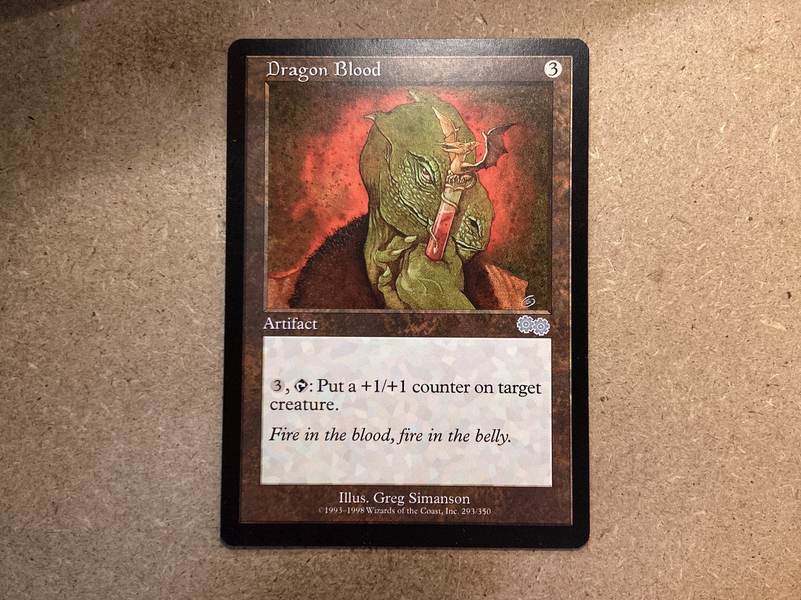 1x Dragon Blood [293/350] (Near Mint), Ophalen of Verzenden, Zo goed als nieuw, Losse kaart