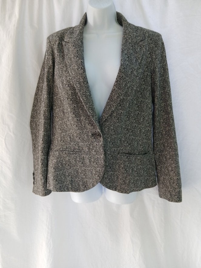 Gave zwart-witte blazer mt 42 merk Corel, ., Zwart, Maat 42/44 (L), Ophalen of Verzenden