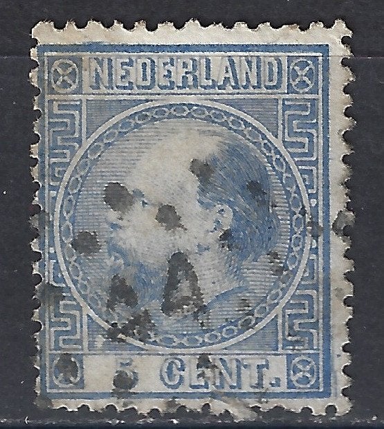 Nederland 7 puntstempel 44 s'Gravenhage Willem III 1867, Postzegels en Munten, Ophalen of Verzenden, T/m 1940, Gestempeld