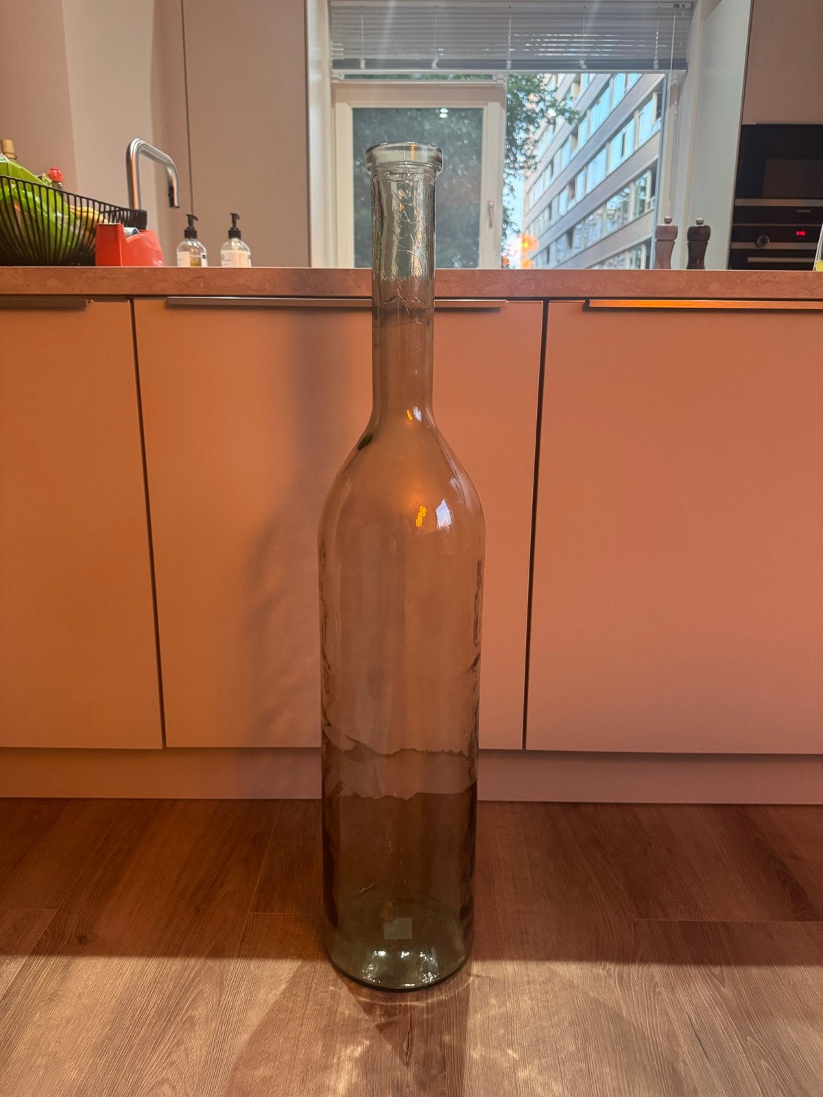 Grote vaas Mica Decorations glas, Huis en Inrichting, Woonaccessoires | Vazen, Ophalen, Groen, Gerecycled glas, Glas