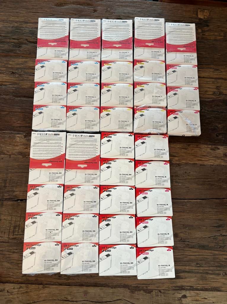 Inktcartridges voor Epson printers - T603XL BK/M/C/Y, Ophalen of Verzenden, Nieuw, Printeraccessoires