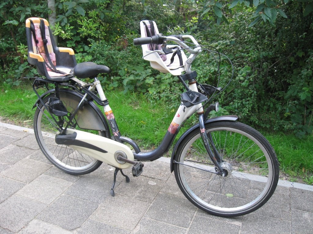moederfiets, 2 zitjes, Gebruikt, Dubbele standaard, 50 tot 53 cm