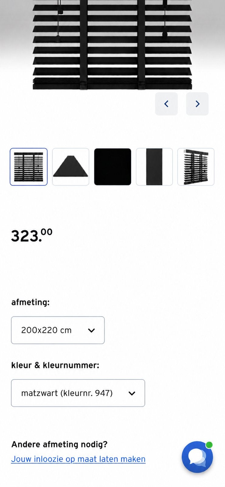 Houten Jaloezie Zwart L 200x B 220 cm, Huis en Inrichting, Ophalen, Gebruikt, Overige merken, Zwart