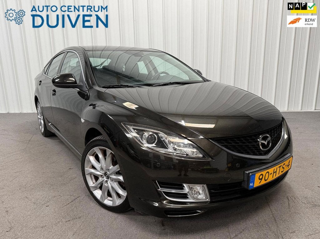 Mazda 6 2.0 S-VT TS | Nieuw APK | Airco | Trekhaak, Voorwielaandrijving, Stof, Gebruikt, Zwart