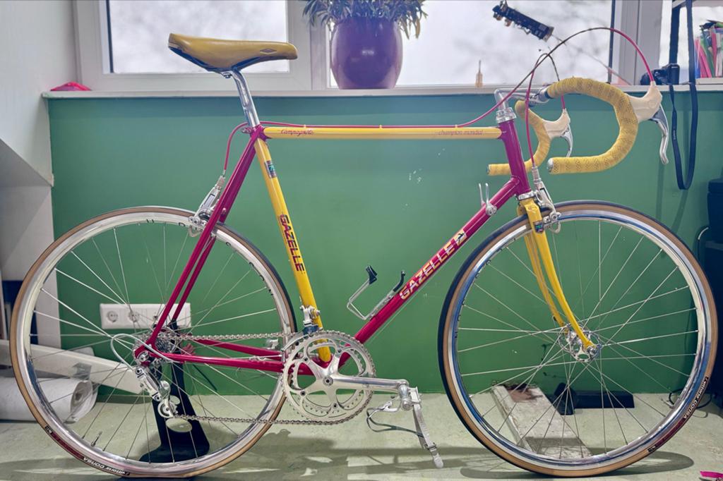 Gazelle Champion Mondial 60 Campagnolo C-Record Reynolds 753, Ophalen, 28 inch, Gebruikt, 57 tot 61 cm