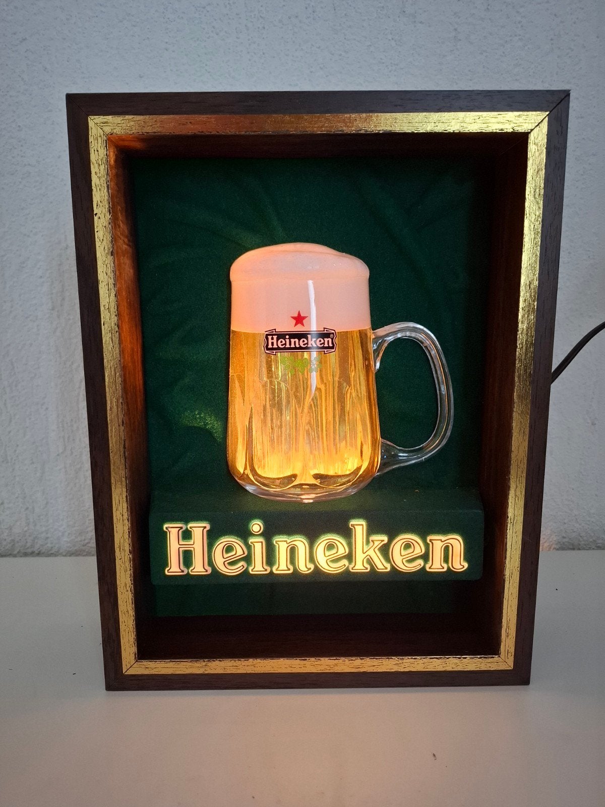 Heineken Bubbling Beer Glass Lichtbak - Nieuw in Doos, Verzamelen, Ophalen, Nieuw, Lichtbak of (neon) lamp
