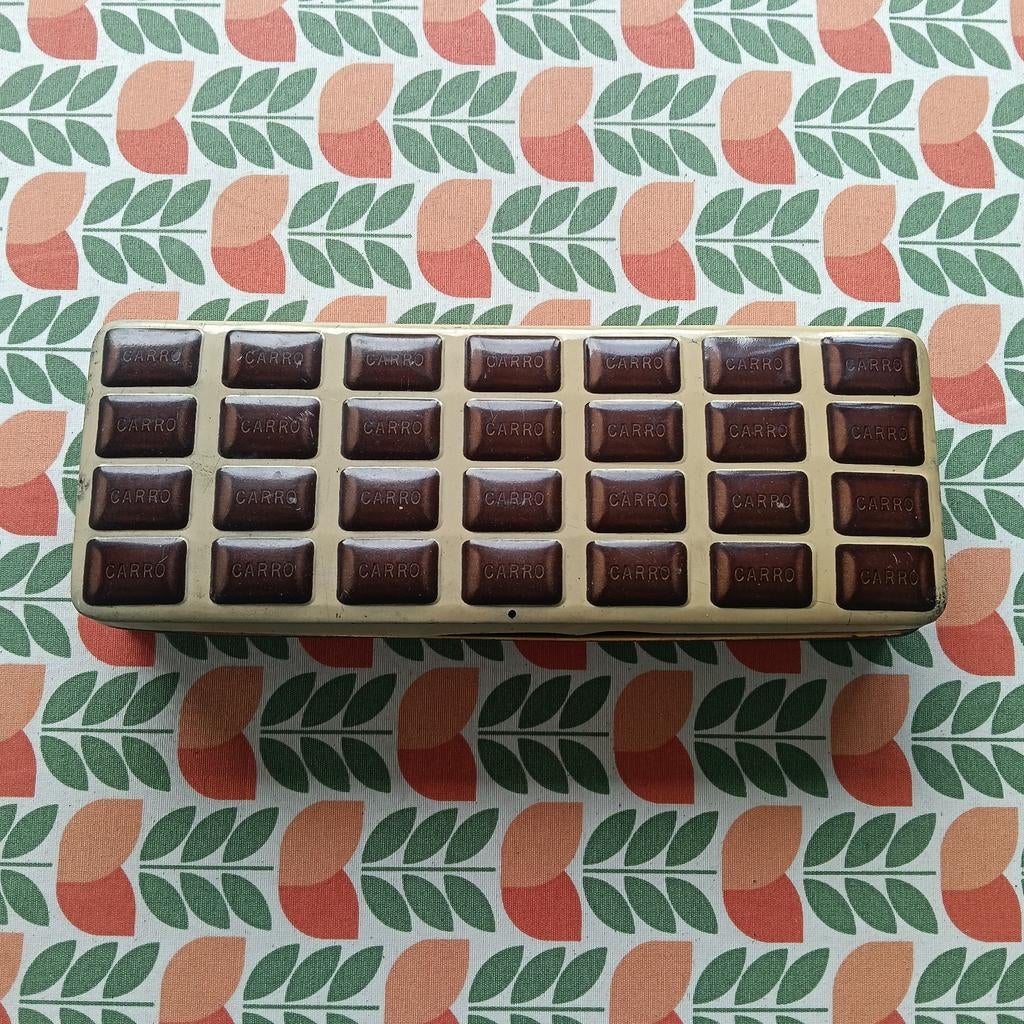 Vintage Droste Chocolade Carro Blik - Zeldzaam, Ophalen of Verzenden, Gebruikt, Overige, Droste