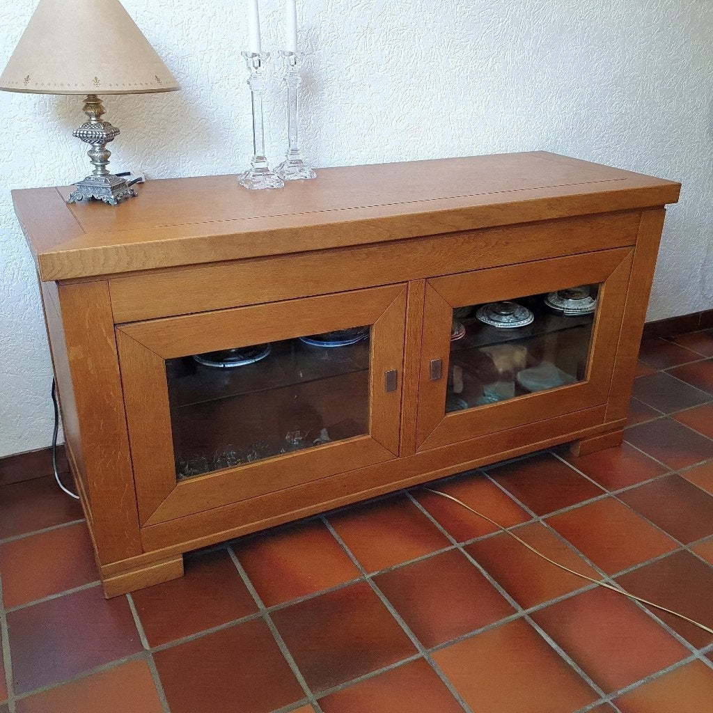 Eikenhouten dressoir, Ophalen, Gebruikt, 25 tot 50 cm, 150 tot 200 cm