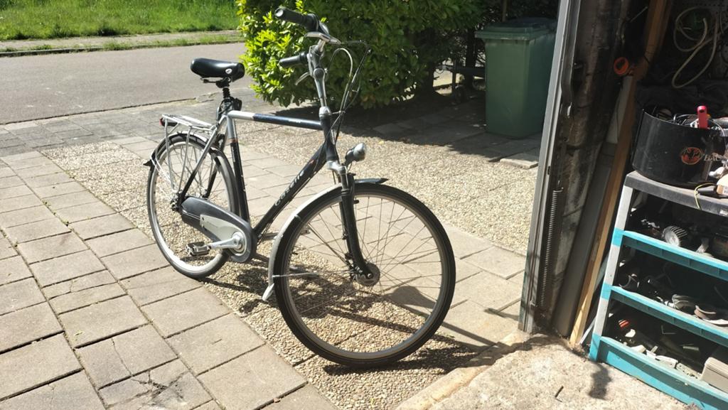 Gazelle Herenfiets hoog model., Fietsen en Brommers, 56 cm of meer, Ophalen, Gebruikt, Versnellingen
