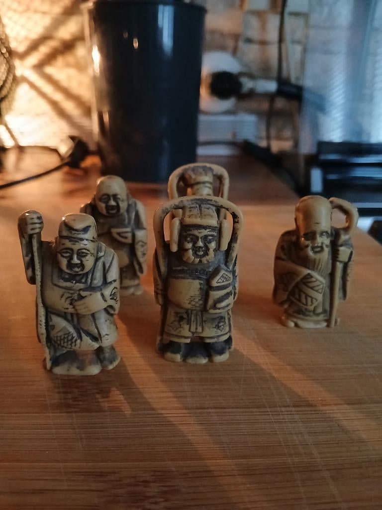 5 stuks netsuke beeldjes, Ophalen of Verzenden