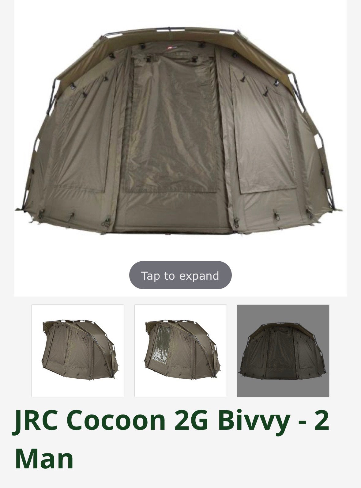 JRC Cocoon 2G 2 Persoons Nieuw!, Ophalen, Nieuw, Complete set