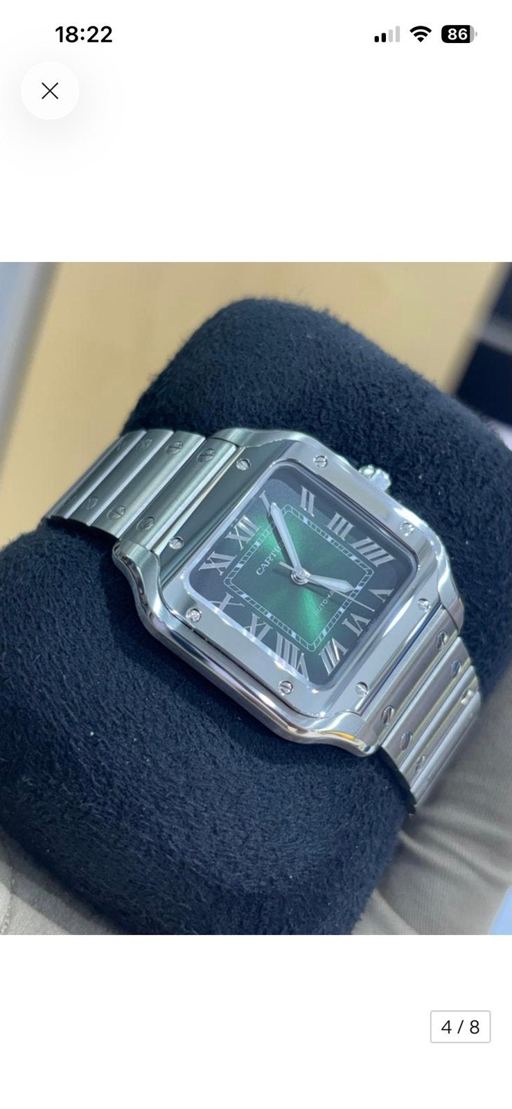 Cartier Santos WSSA0061 Gassan 29-06-2024, Overige merken, Staal, Polshorloge, Ophalen of Verzenden