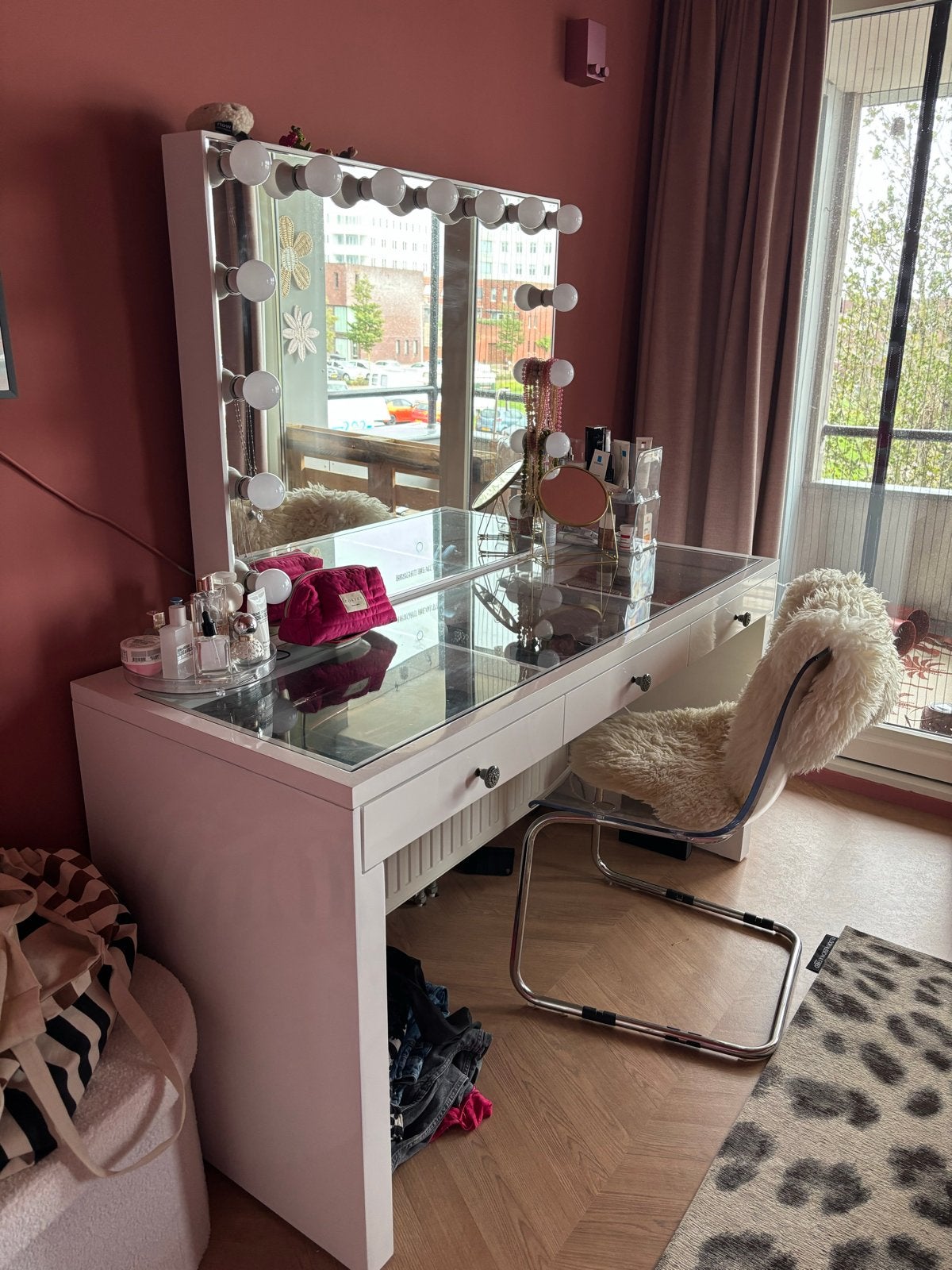 Bright Beauty Kaptafel, Ophalen, Gebruikt, 100 tot 150 cm, Glas