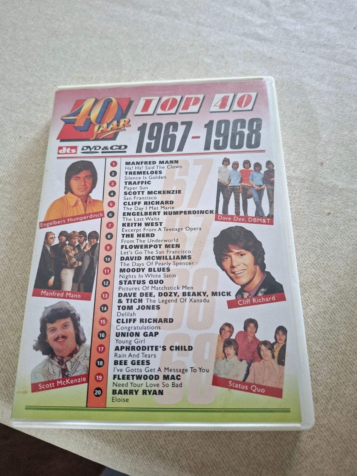 DVD en CD - Top 40 - 1967 - 1968, Cd's en Dvd's, Alle leeftijden, Ophalen of Verzenden, Gebruikt