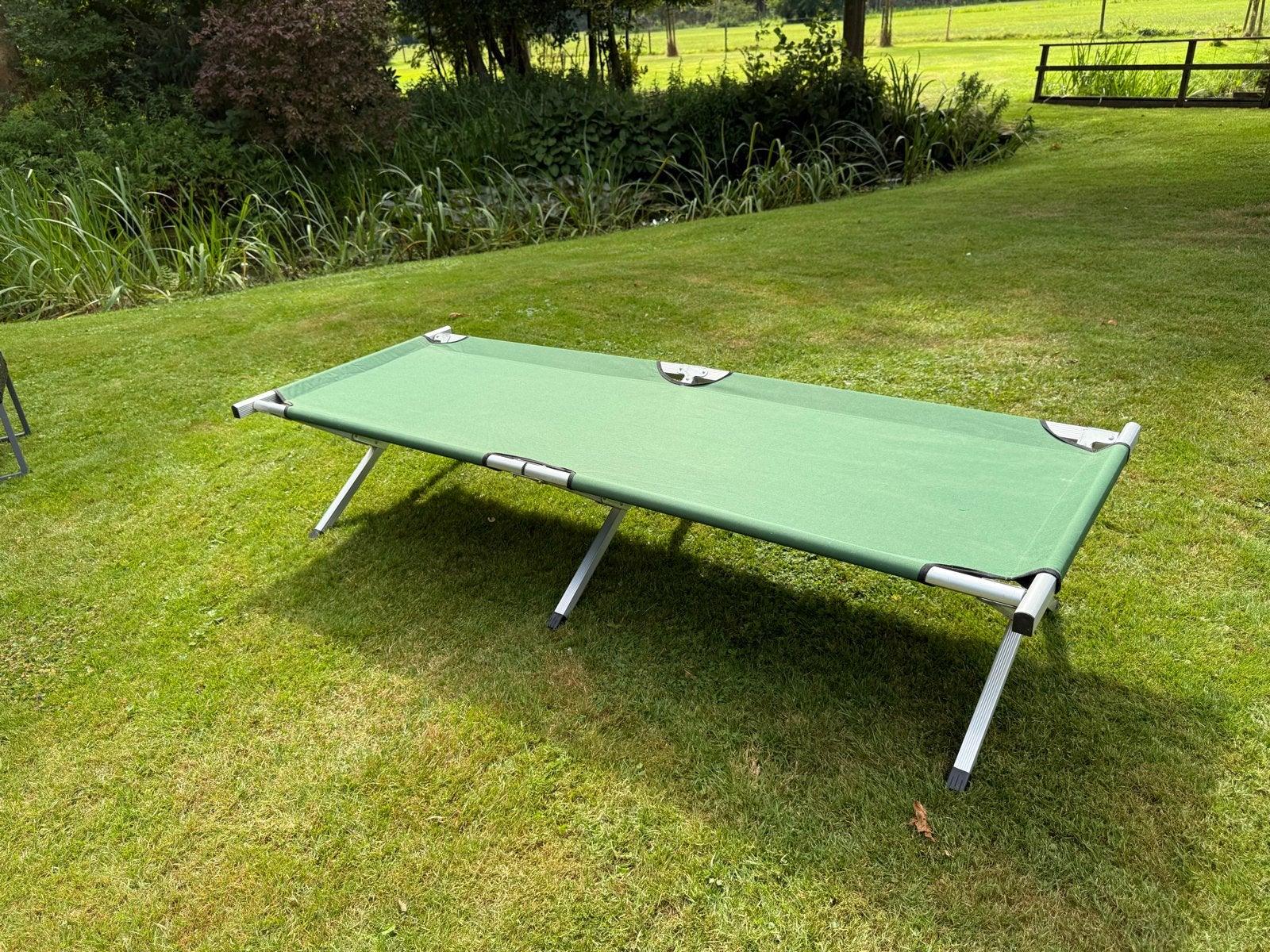 Opvouwbaar veldbed 190x64 - Groen, Ophalen, Zo goed als nieuw, Overige