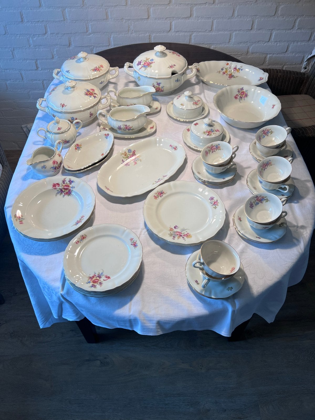Porselein jaren ‘50 servies, Ophalen, Zo goed als nieuw, Overige stijlen, Porselein