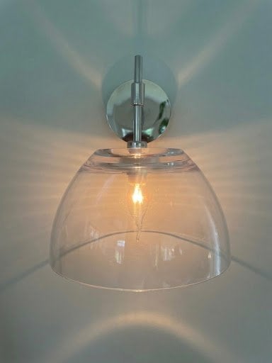 Prachtige Deense Design Wandlamp Herstal Plexiglas / Chroom, E14 (klein), Ophalen of Verzenden, Wandlamp, Kunststof