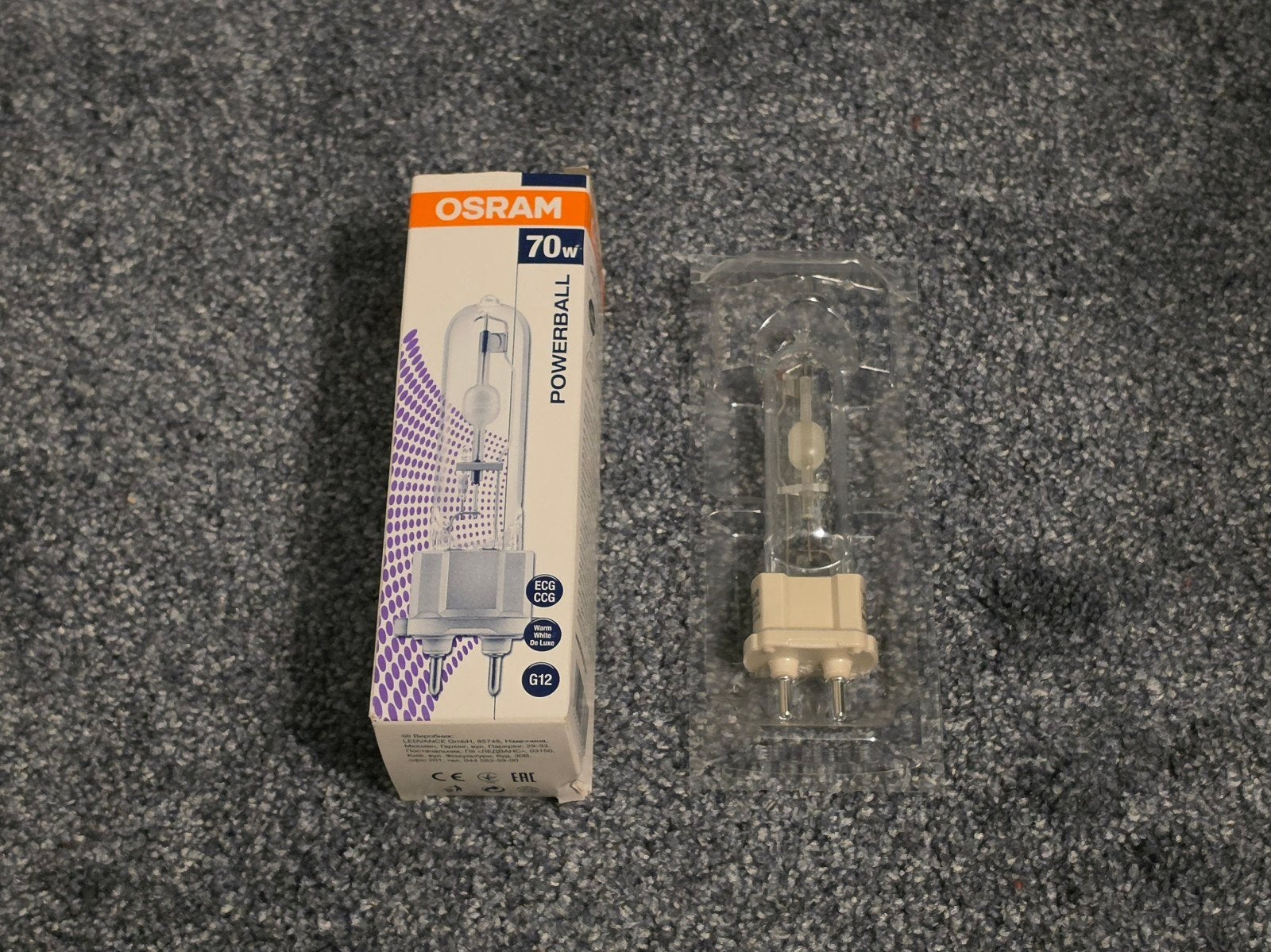 Osram Powerball G12 HCI-T 70W - 830, Gasontladingslamp, Osram, 60 watt of meer, Nieuw