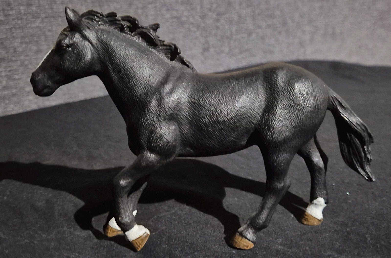 zwarte Appaloosa hengst van Schleich (uit set 41416), Ophalen of Verzenden, Gebruikt, Jongen of Meisje