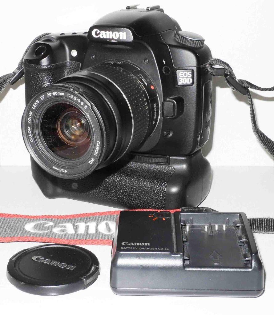 Canon EOS 30D + 28-80 +grip, Audio, Tv en Foto, Fotocamera's Digitaal, Gebruikt, Spiegelreflex, Canon, Ophalen of Verzenden